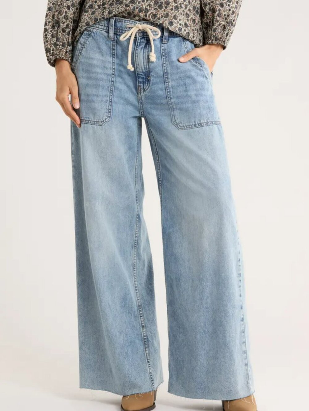 NEW! LUCKY BRAND PULL ON Palazzo WIDE LEG JEANS